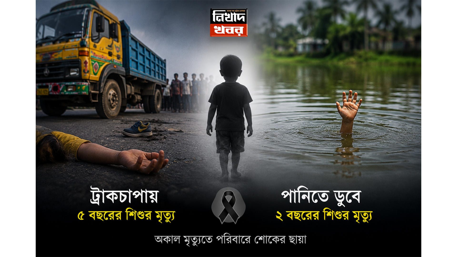 পঞ্চগড়ে ট্রাকচাপা ও পানিতে ডুবে দুই শিশুর মৃত্যু